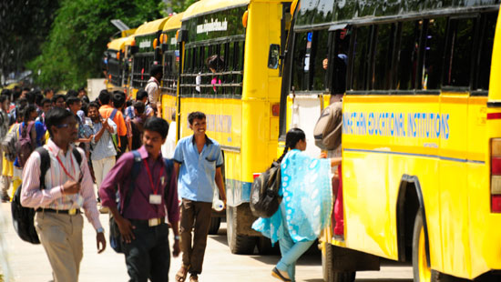 I B.Tech students bus numbers and route from 25.01.2021 onwards